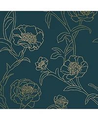 Tempaper Peonies Peel and Stick Wallpaper