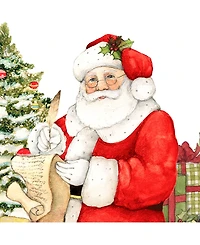 Designocracy by Susan Winget Classic Christmas Wish List Santa Wall and Door Decor