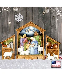 Designocracy by Susan Winget Holly Family Nativity Outdoor, Wall and Lawn Decor, Set of 3