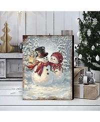 Designocracy by Dona Gelsinger Snow Much in Love Wooden Block