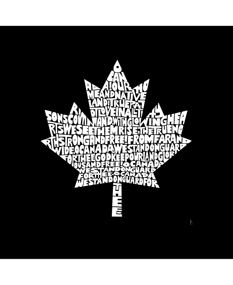 La Pop Art Canadian National Anthem Men's Raglan Word T-shirt