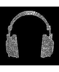La Pop Art Headphones Men's Raglan Word T-shirt