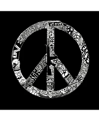 La Pop Art Peace, Love and Music Men's Raglan Word T-shirt