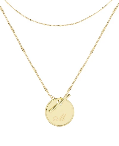 brook & york 14K Gold Plated Grace Initial Layering Necklace Set - Gold