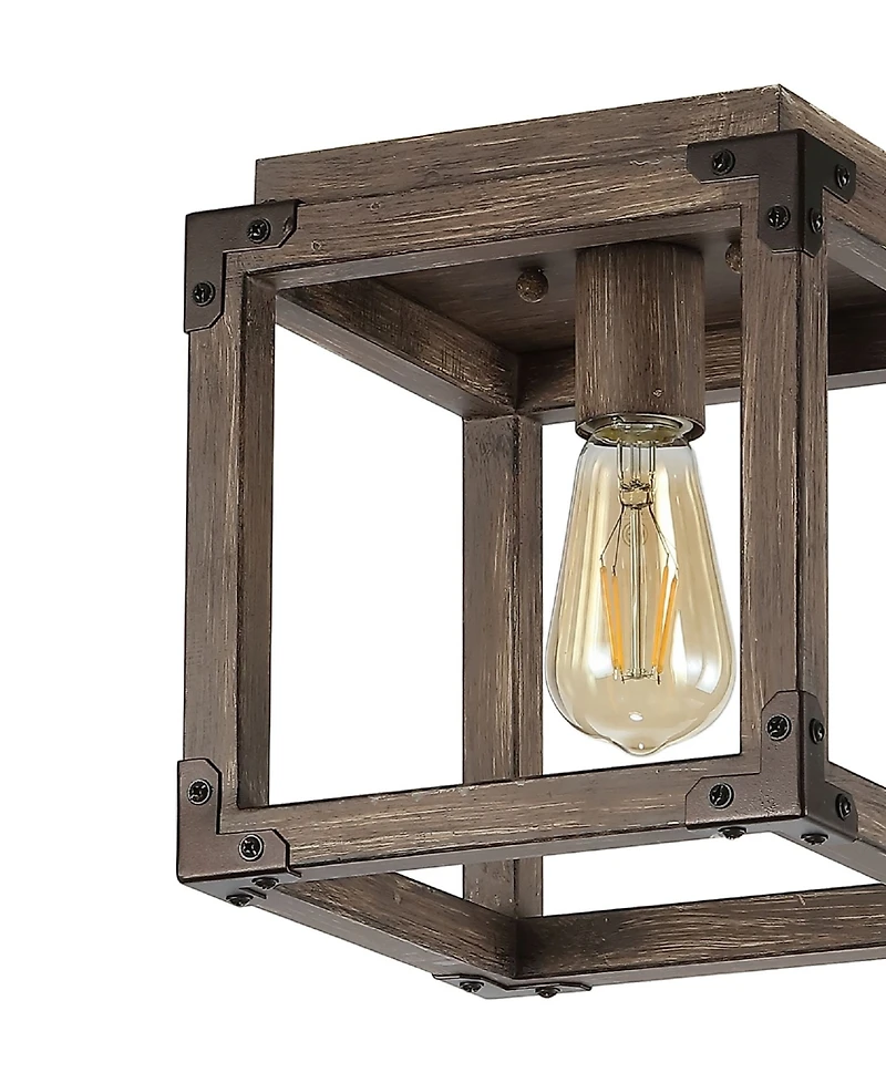 Jonathan Y Magnolia Rustic Farmhouse Led Flush Mount