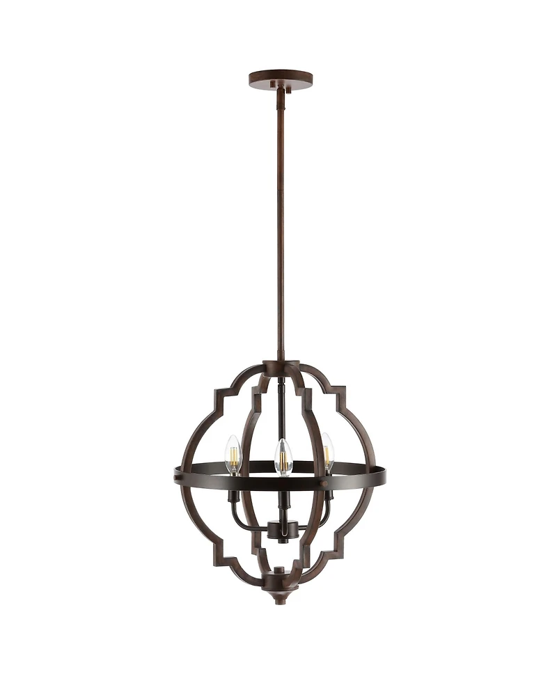Jonathan Y Ogee 3-Light Adjustable Rustic Industrial Led Pendant