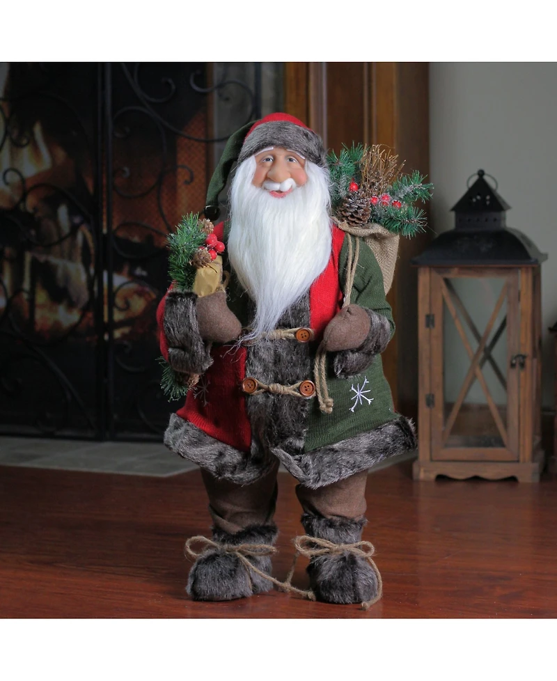 Northlight Standing Santa Claus Christmas Figurine with Snowflake Jacket