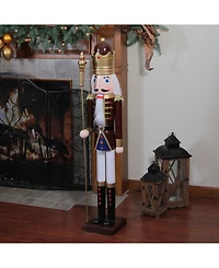 Northlight Wooden Christmas Nutcracker King with Scepter