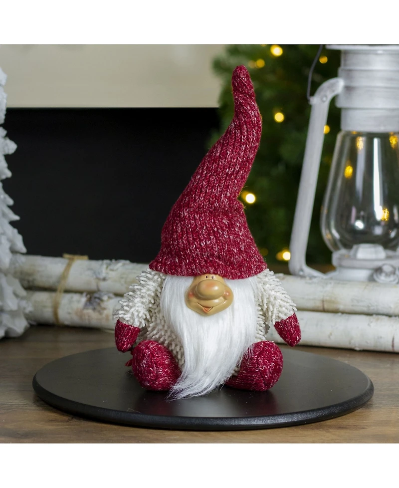 Northlight Chubby Smiling Gnome Plush Table top Christmas Figure