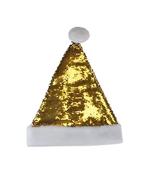 Northlight Reversible Sequined Christmas Santa Hat with Faux Fur Cuff