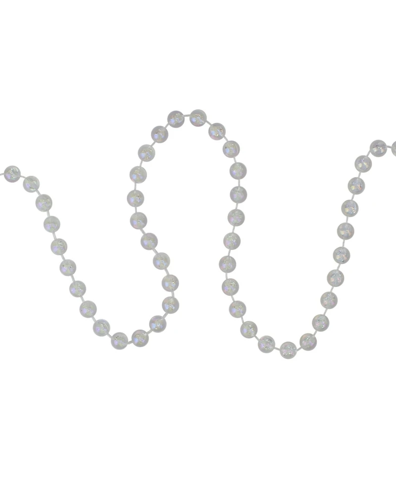 Northlight Mm Shiny Clear Iridescent Beaded Christmas Garland