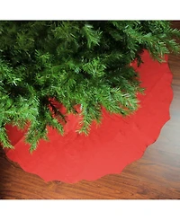 Northlight Cardinal Scalloped Edge Christmas Tree Skirt
