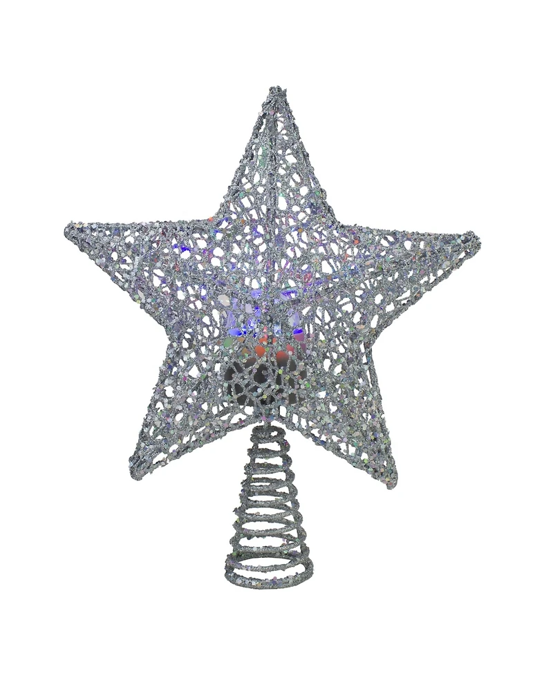Northlight Lighted Star with Rotating Projector Christmas Tree Topper