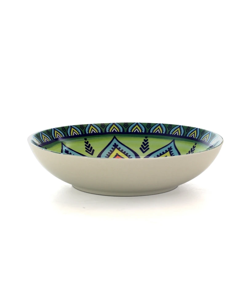 Elama Zen Mozaik Green 16 Pc. Dinnerware Set, Service for 4