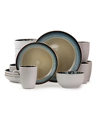 Elama Modern Dot 16 Pc. Dinnerware Set, Service for 4