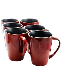 Elama Harland Stoneware Mugs, Set of 6