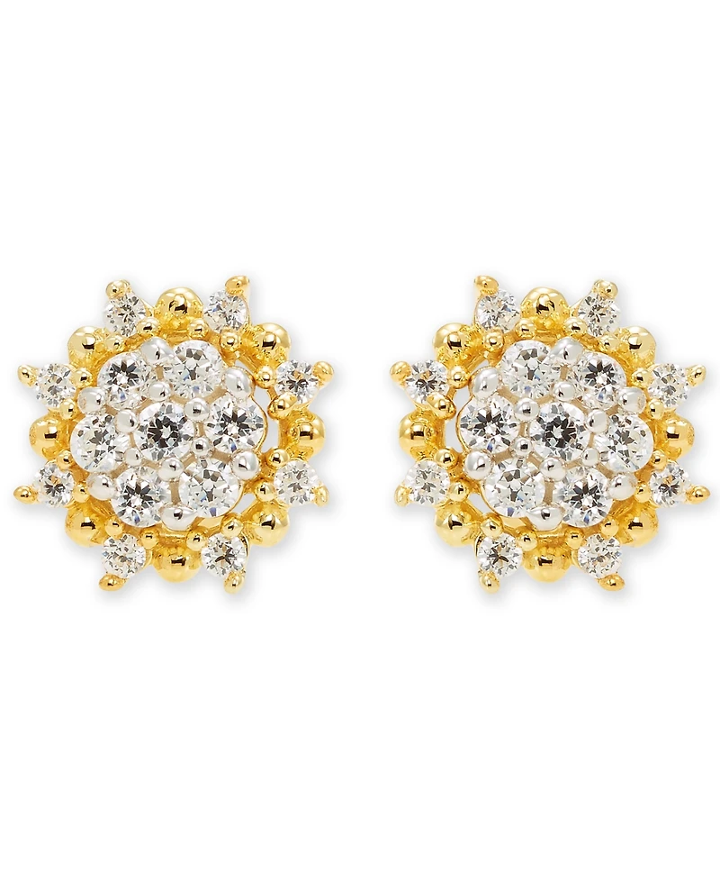 Diamond Cluster Stud Earrings (3/8 ct. t.w.) in 14k White or 14k Gold