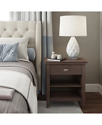Simpli Home Artisan Solid Wood Bedside Table