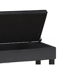 Simpli Home Cosmopolitan Storage Ottoman Bench with Open Bottom
