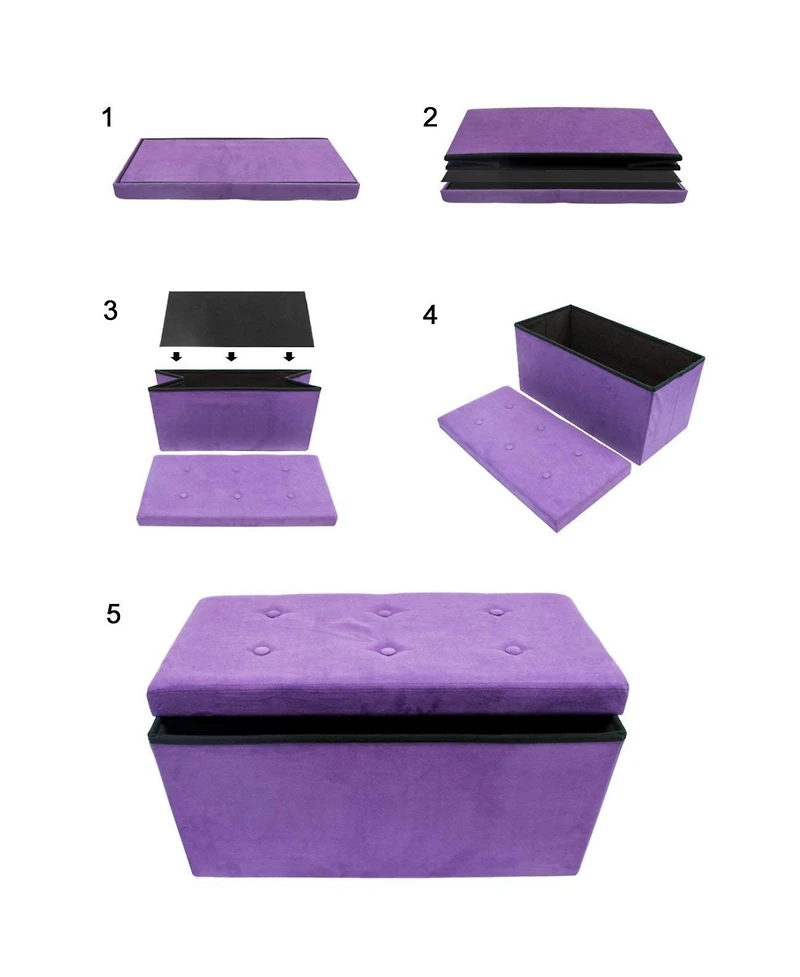 Suede Storage Bench