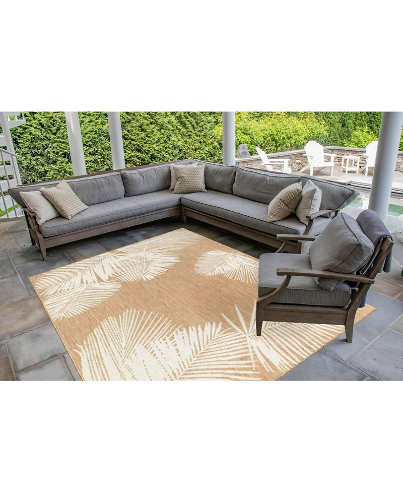 Liora Manne' Carmel Palm 6'6" x 9'4" Outdoor Area Rug