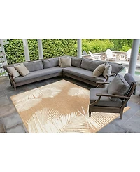 Liora Manne' Carmel Palm 6'6" x 9'4" Outdoor Area Rug