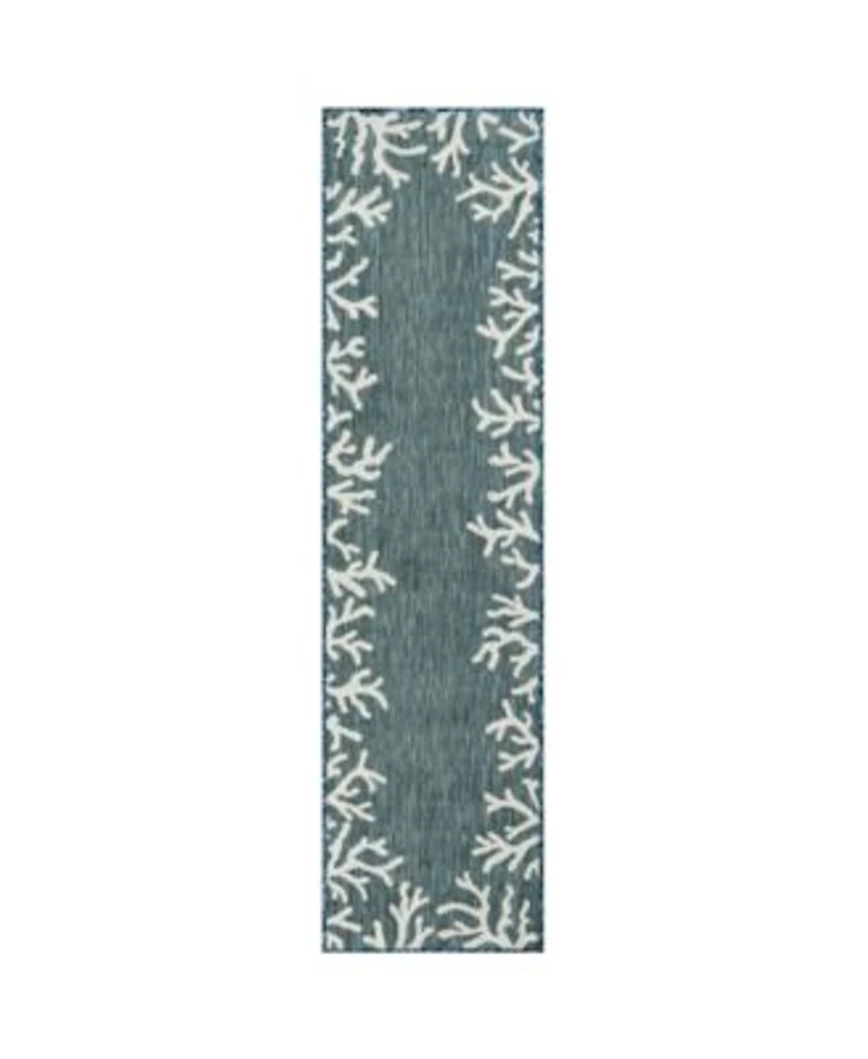 Liora Manne Carmel Coral Border Rug