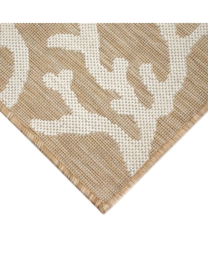 Liora Manne' Carmel Coral Border 1'11" x 7'6" Runner Rug