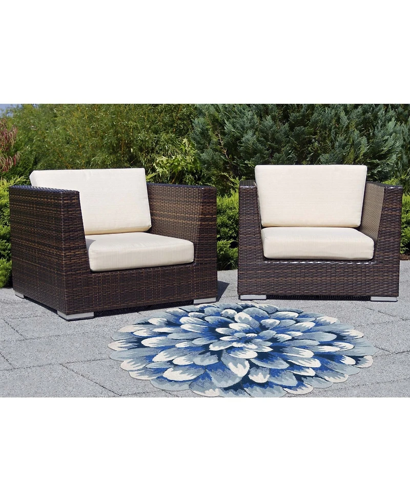 Liora Manne' Frontporch Mum 3' x Round Rug