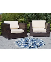 Liora Manne' Frontporch Mum 3' x Round Rug
