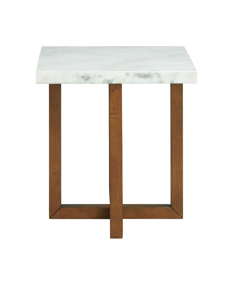 Picket House Furnishings Meyers Marble Square End Table