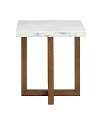 Picket House Furnishings Meyers Marble Square End Table
