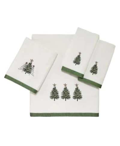 Avanti Trees With Gold Star Holiday Bath Towels