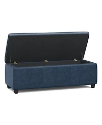 Avalon Contemporary Rectangle Storage Ottoman Bench