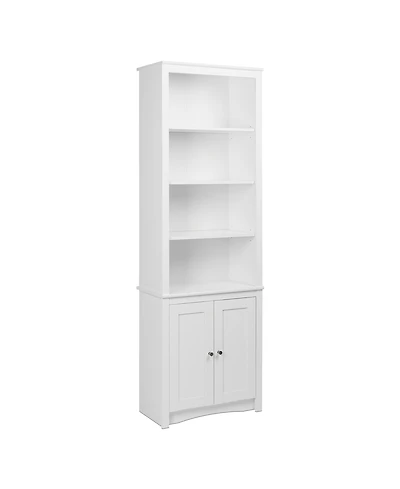 Prepac Tall Bookcase with 2 Shaker Doors