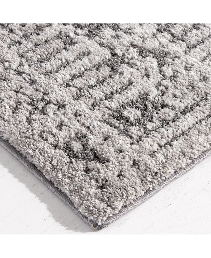 Closeout! Portland Textiles Urban Exposure Mondamin Silver 7'10" x 9'10" Area Rug