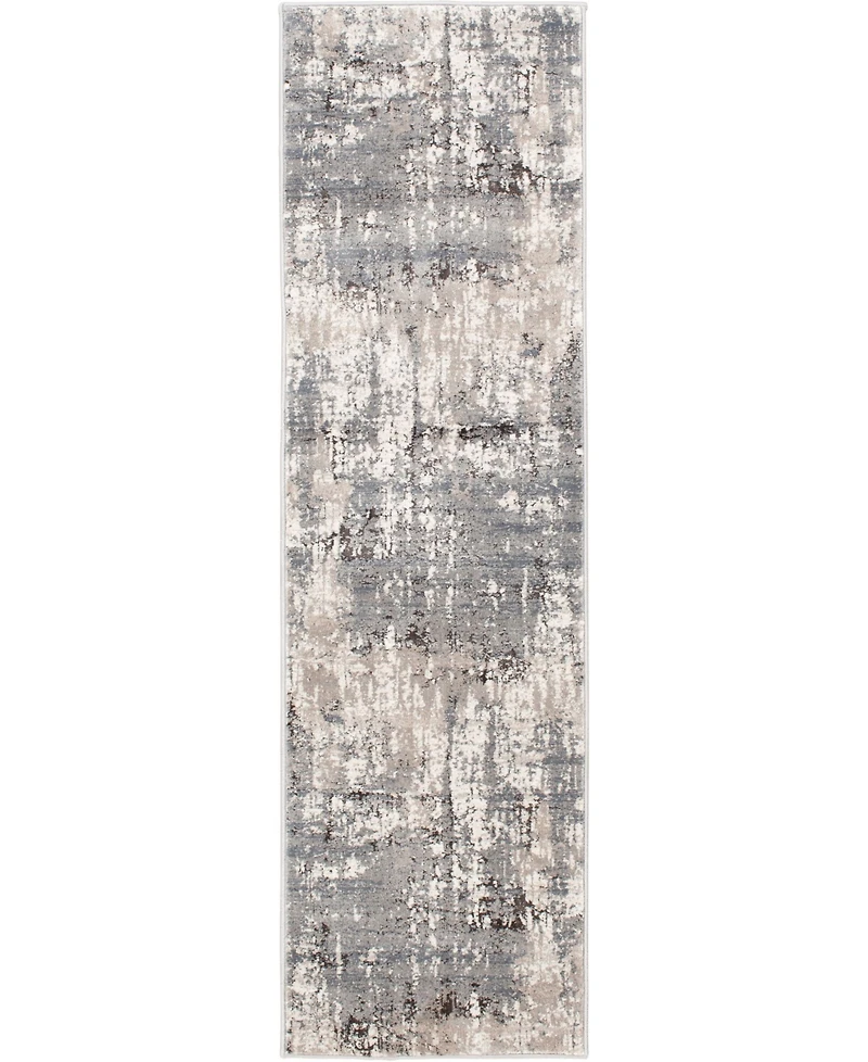 Closeout! Portland Textiles Alexia Fion Gray 2' x 7' Runner Rug