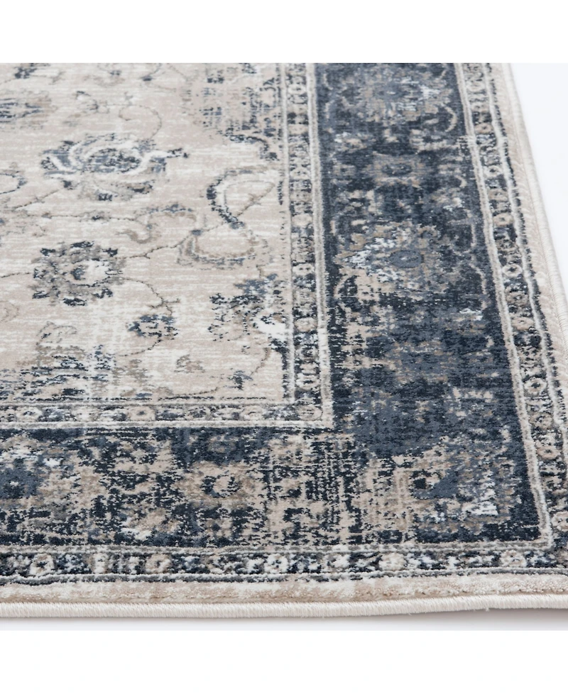 Closeout! Portland Textiles Alexia Oriel Bone 5' x 7'3" Area Rug