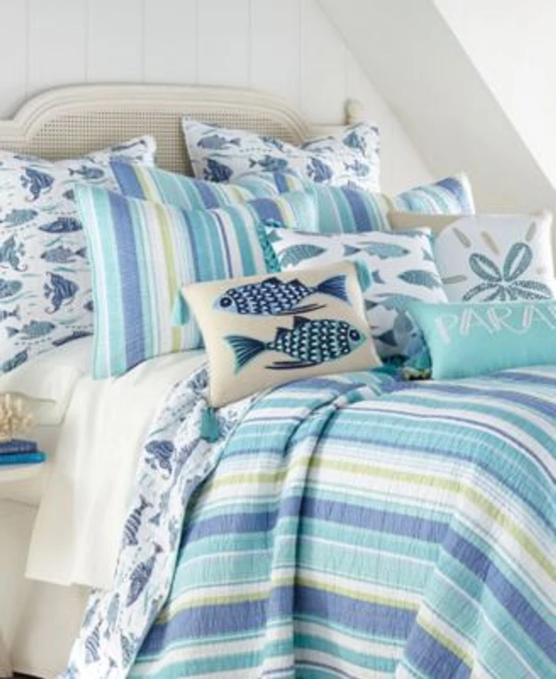 Levtex Laida Beach Whimsical Fish Reversible Quilt Sets