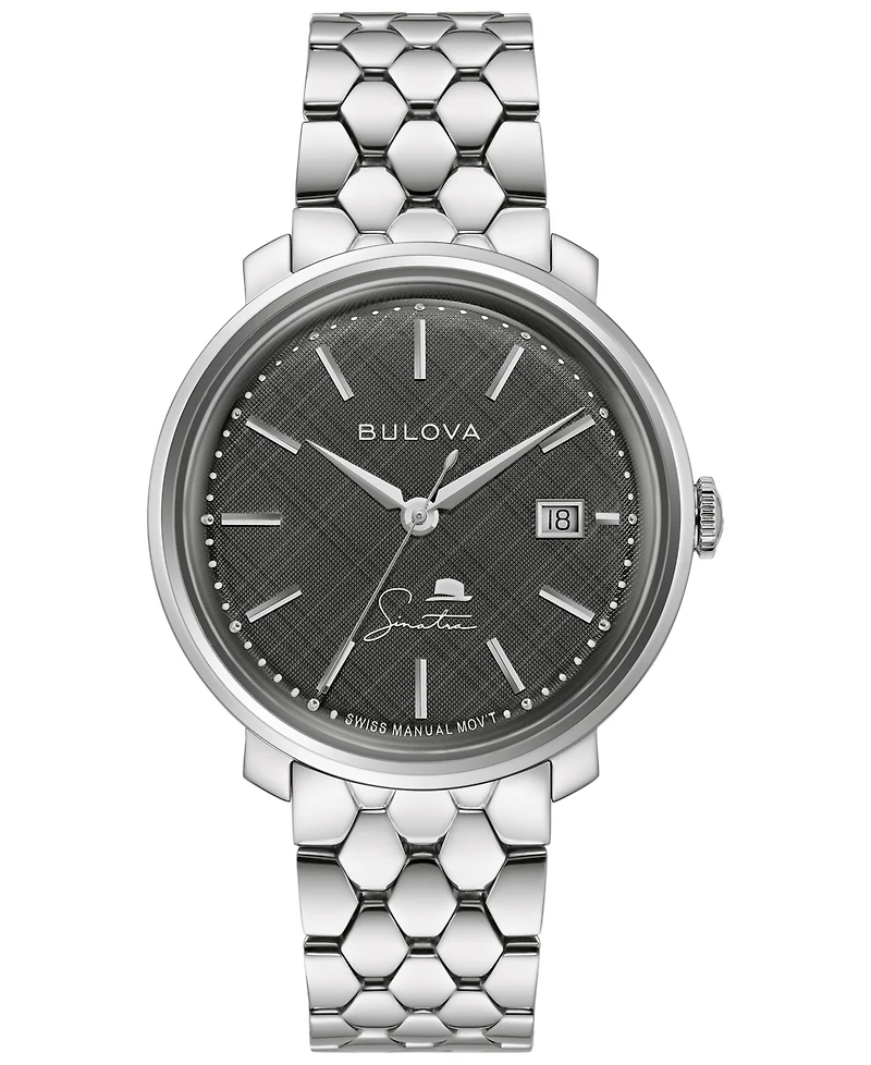 Bulova Men's Frank Sinatra Stainless Steel Bracelet Watch 40mm