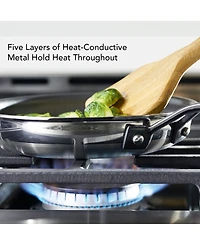 KitchenAid 5-Ply Clad Stainless Steel Nonstick Induction Frying Pan, 8.25", Polished Stainless Steel
