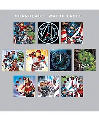 Accutime Kid's Avengers Silicone Strap Touchscreen Smart Watch 46x41mm