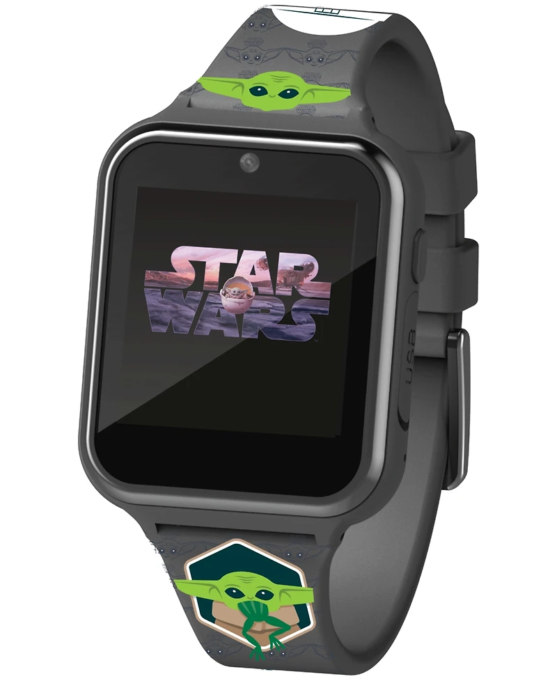 Accutime Kid's Star Wars Baby Yoda Gray Silicone Strap Smart Watch 46x41mm