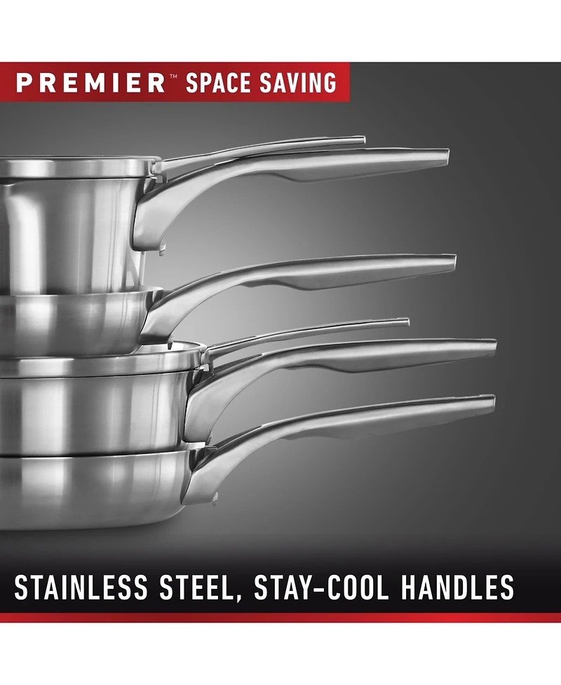 Calphalon Premier 10-Pc. Space-Saving Stainless Steel Cookware Set