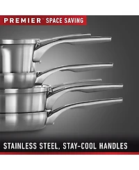 Calphalon Premier 10-Pc. Space-Saving Stainless Steel Cookware Set