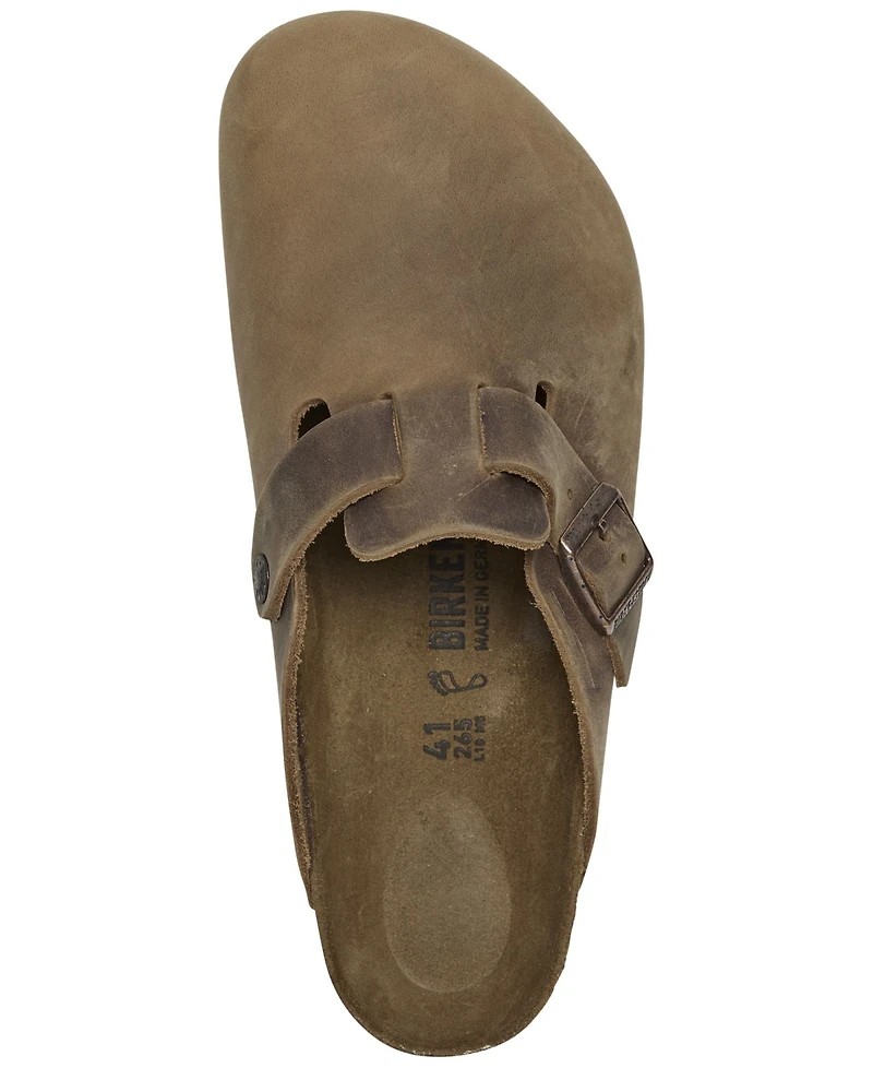 Birkenstock Men's Oiled Leather Boston Clogs from Finish Line
