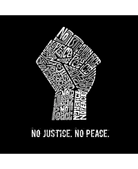 La Pop Art Men's No Justice, Peace Word T-Shirt