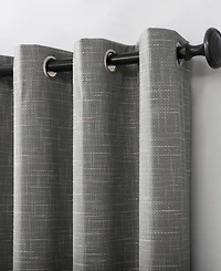 Kline Burlap Weave Thermal Extreme 100% Blackout Grommet Curtain Panel