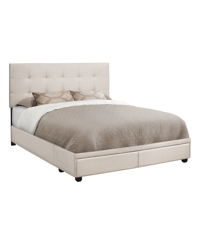 Monarch Specialties Bed with 2 Storage Drawers