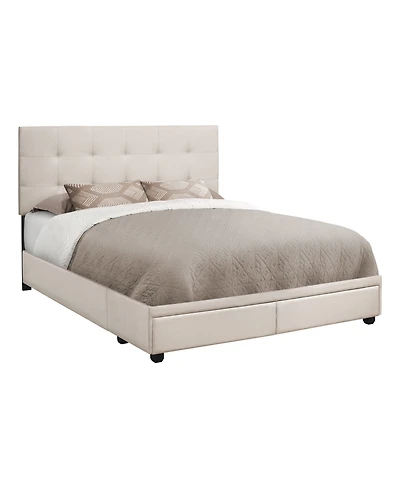 Monarch Specialties Bed with 2 Storage Drawers